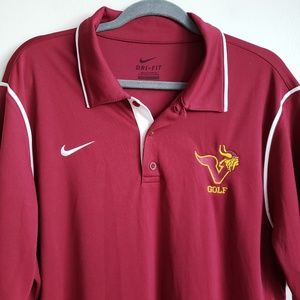 Nike Dri-fit Vikings Golf Polo Short Sleeve Shirt